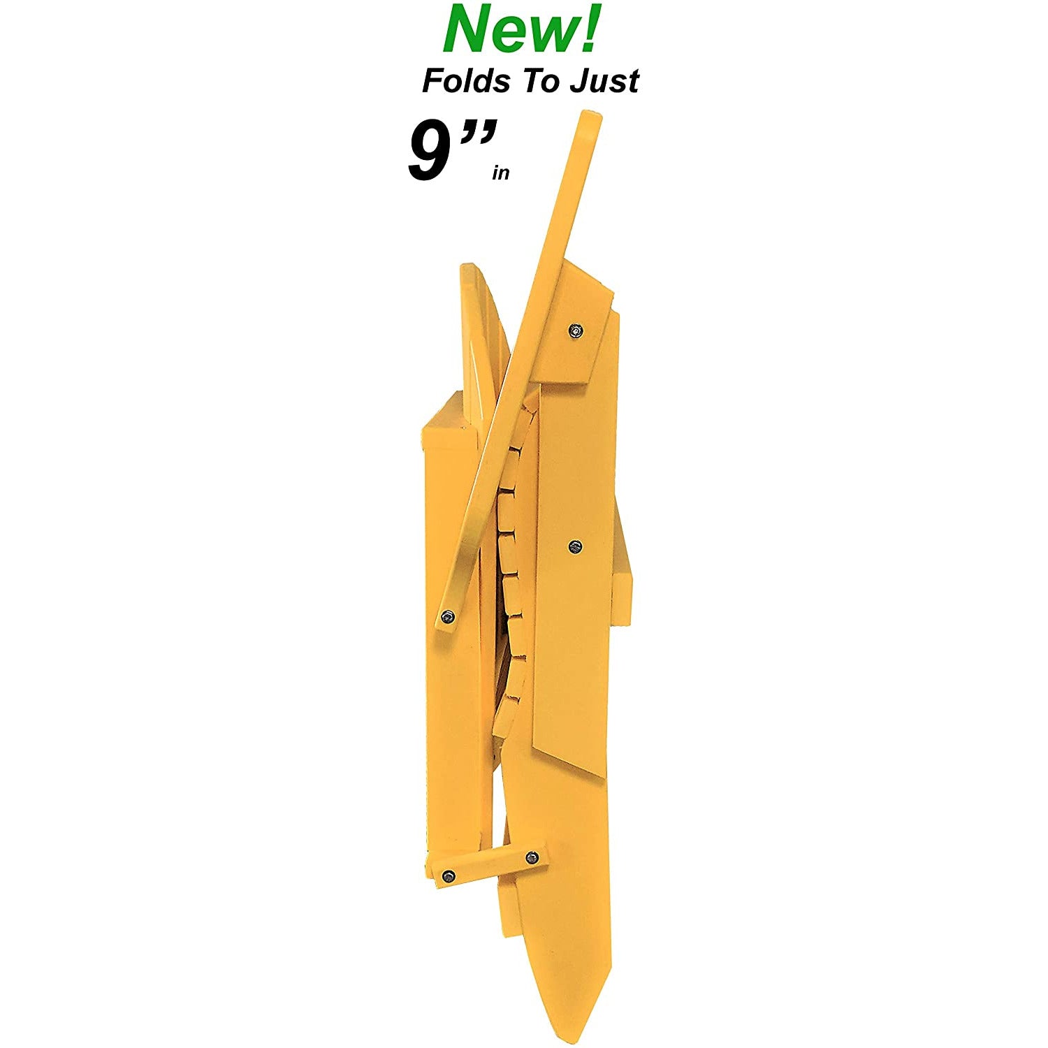 folded yellow duraweather king size folding adirondack chair all weather poly wood