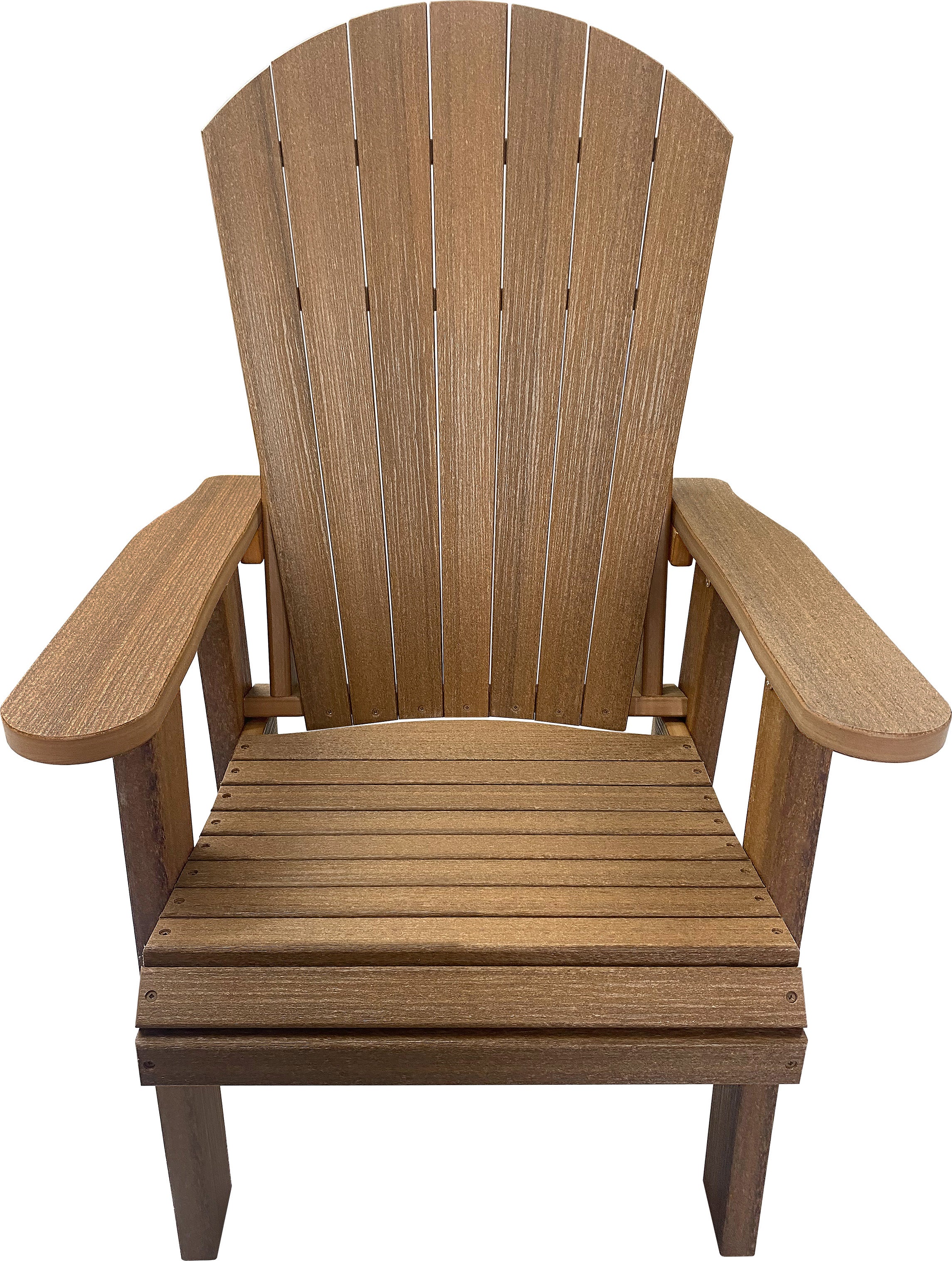 DuraWeather Poly® Upright Adirondack Chair & Two Tier 18" Round End Table Set