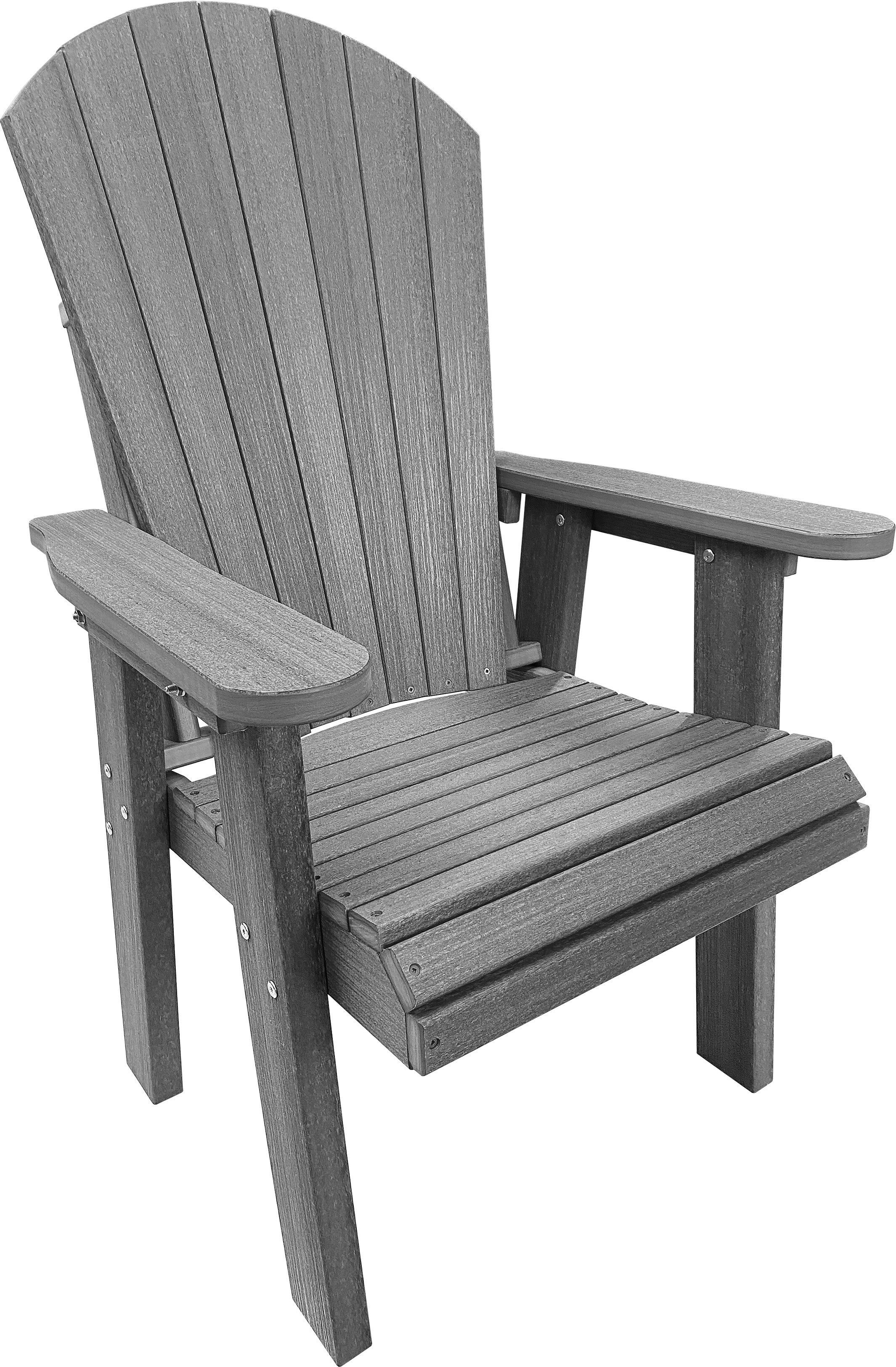 DuraWeather Poly® Upright Adirondack Chair & Two Tier 18" Round End Table Set