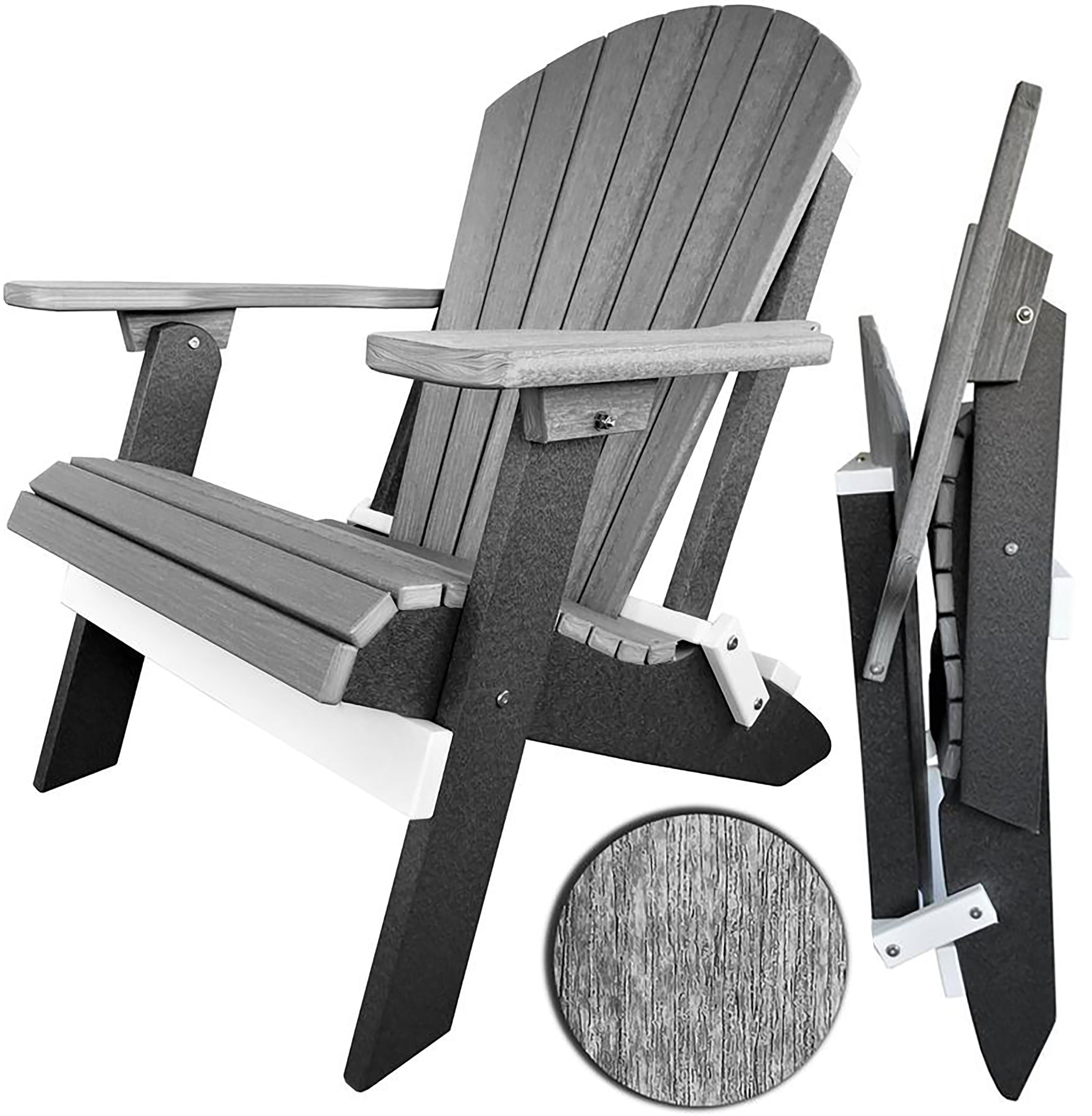 DURAWEATHER POLY® Folding Adirondack Chairs King Size Signature Series
