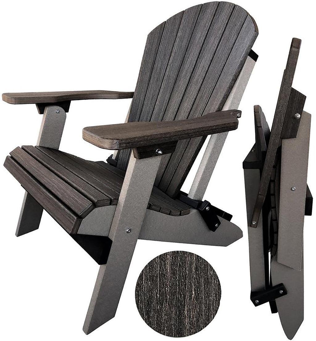 New! DuraWeather Poly® King Size Folding Adirondack Chair - Signature  Collection