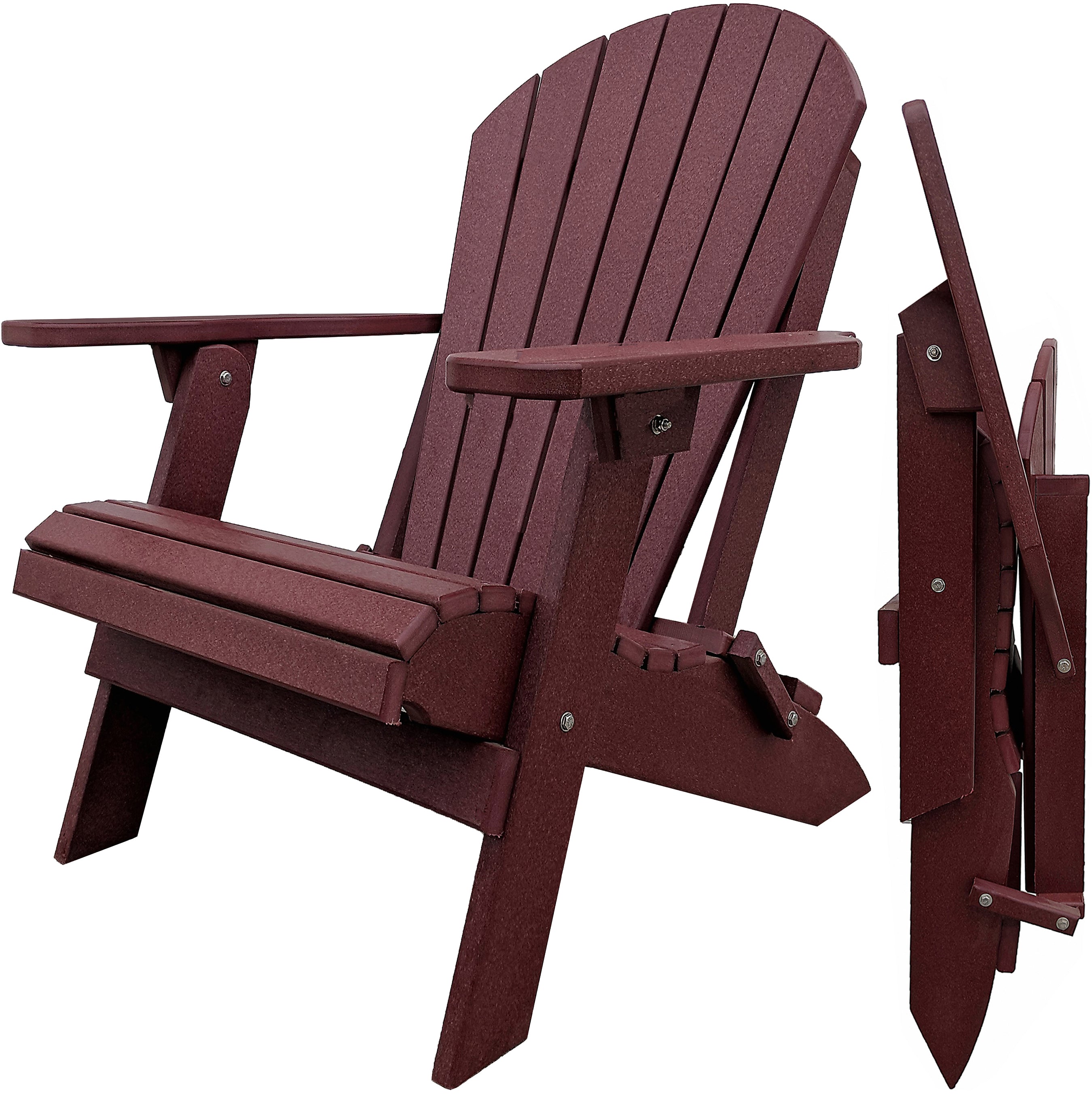 DURAWEATHER POLY® Folding Adirondack Chairs Set of 4 King-Size