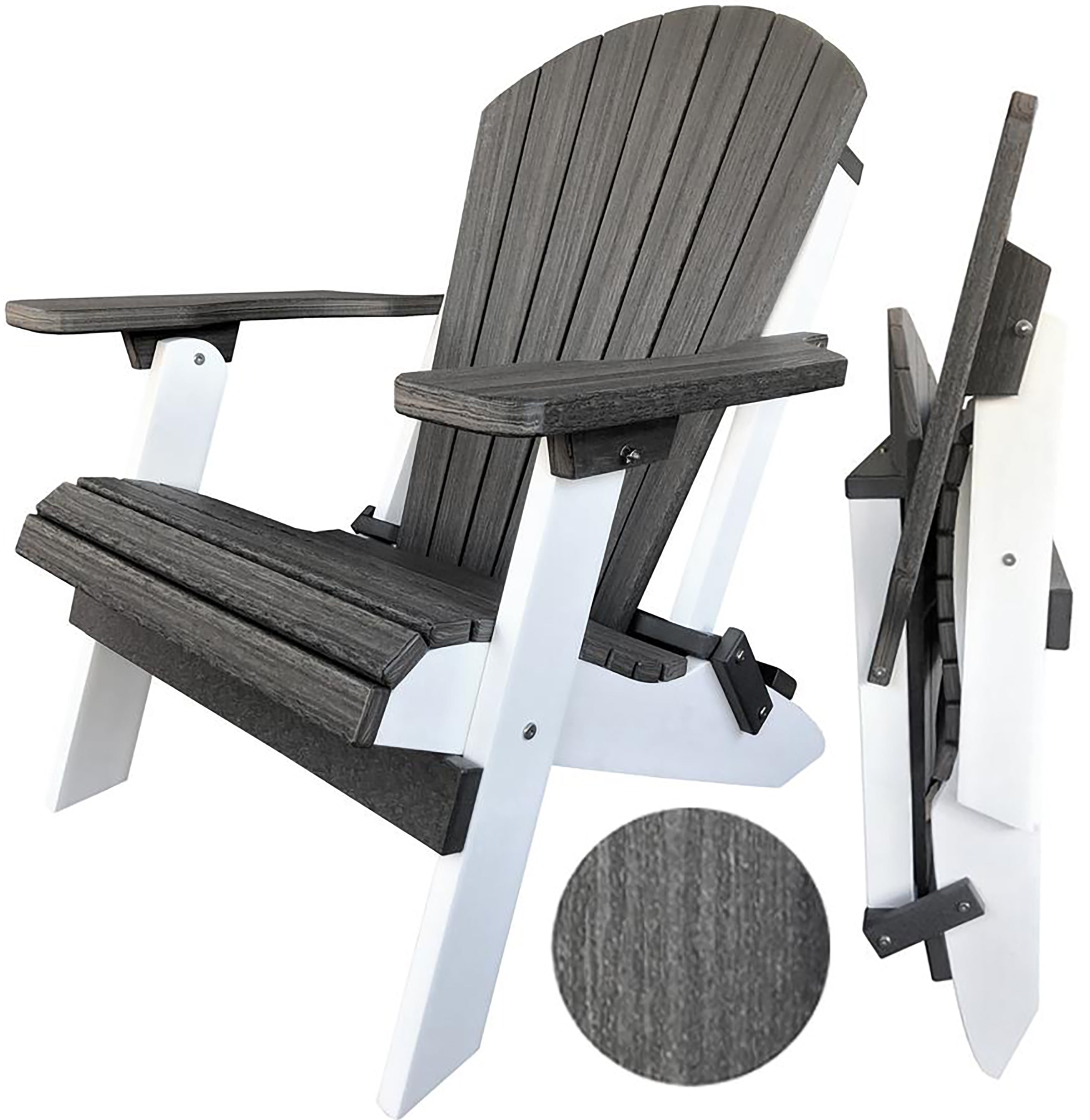 DURAWEATHER POLY® Set of 8 Folding Adirondack Chairs King-Size