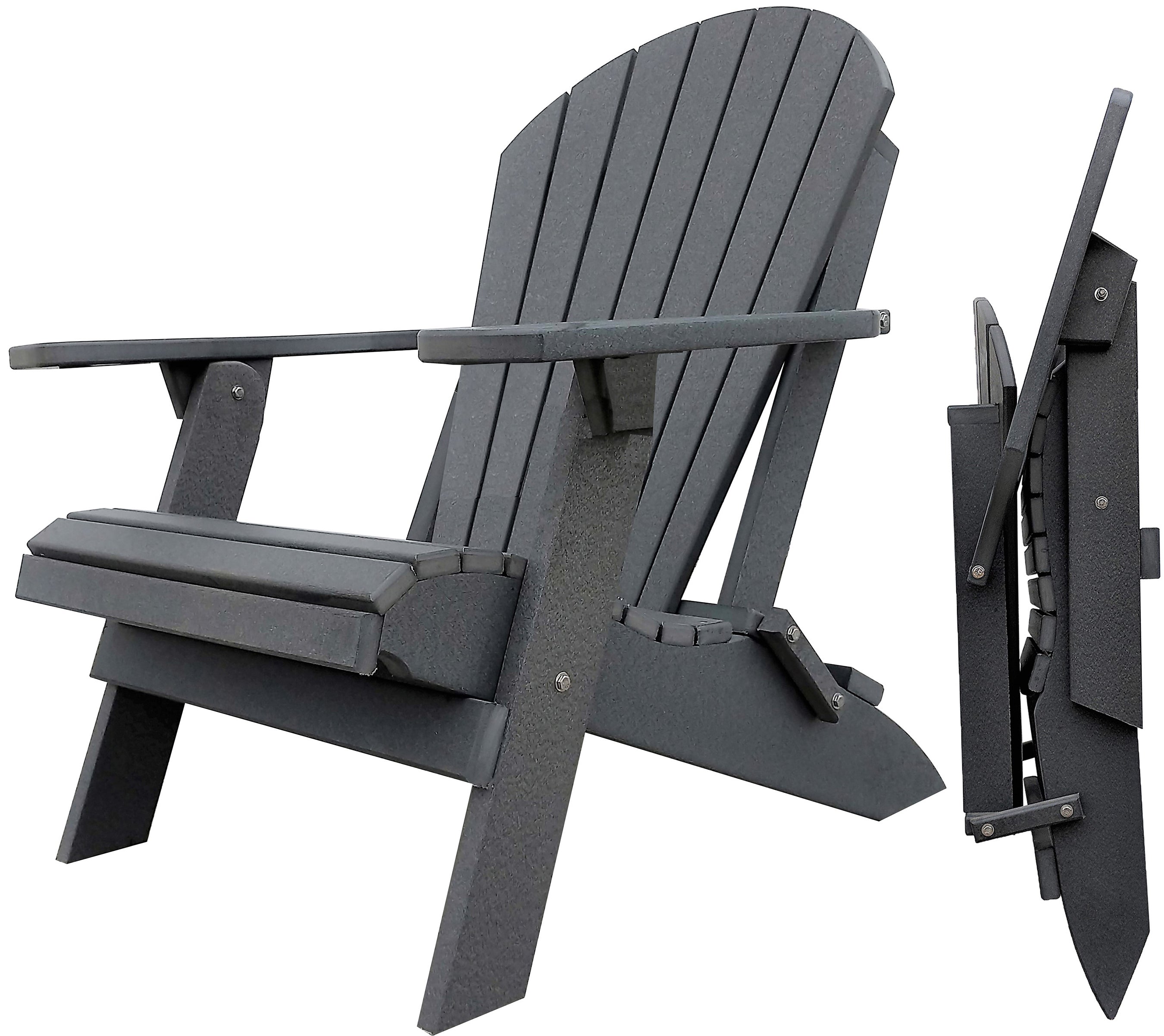 DURAWEATHER POLY® Folding Adirondack Chairs Set of 4 King-Size