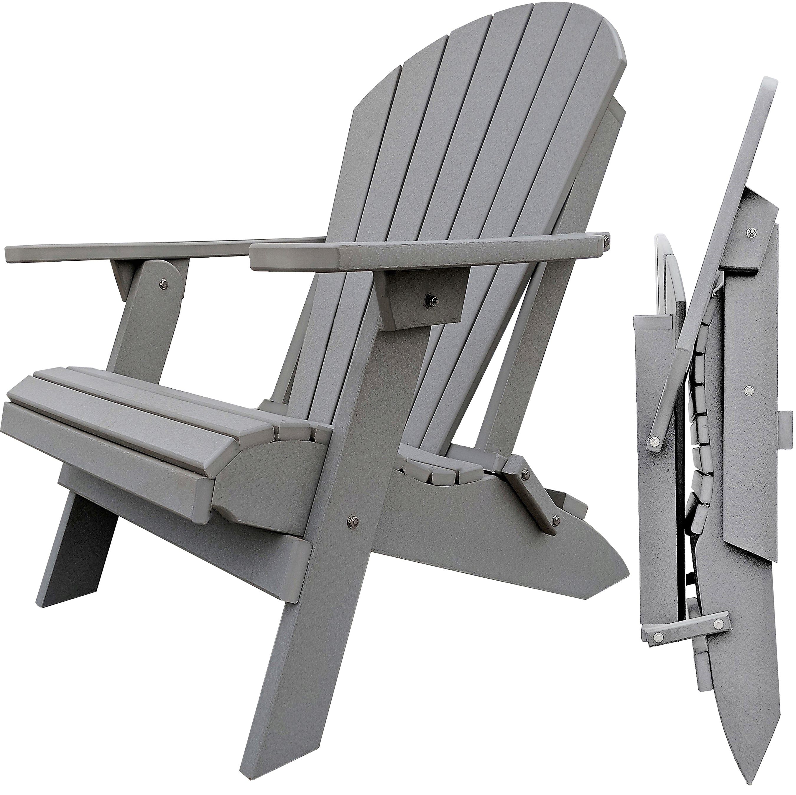 DURAWEATHER POLY® Folding Adirondack Chairs Set of 4 King-Size