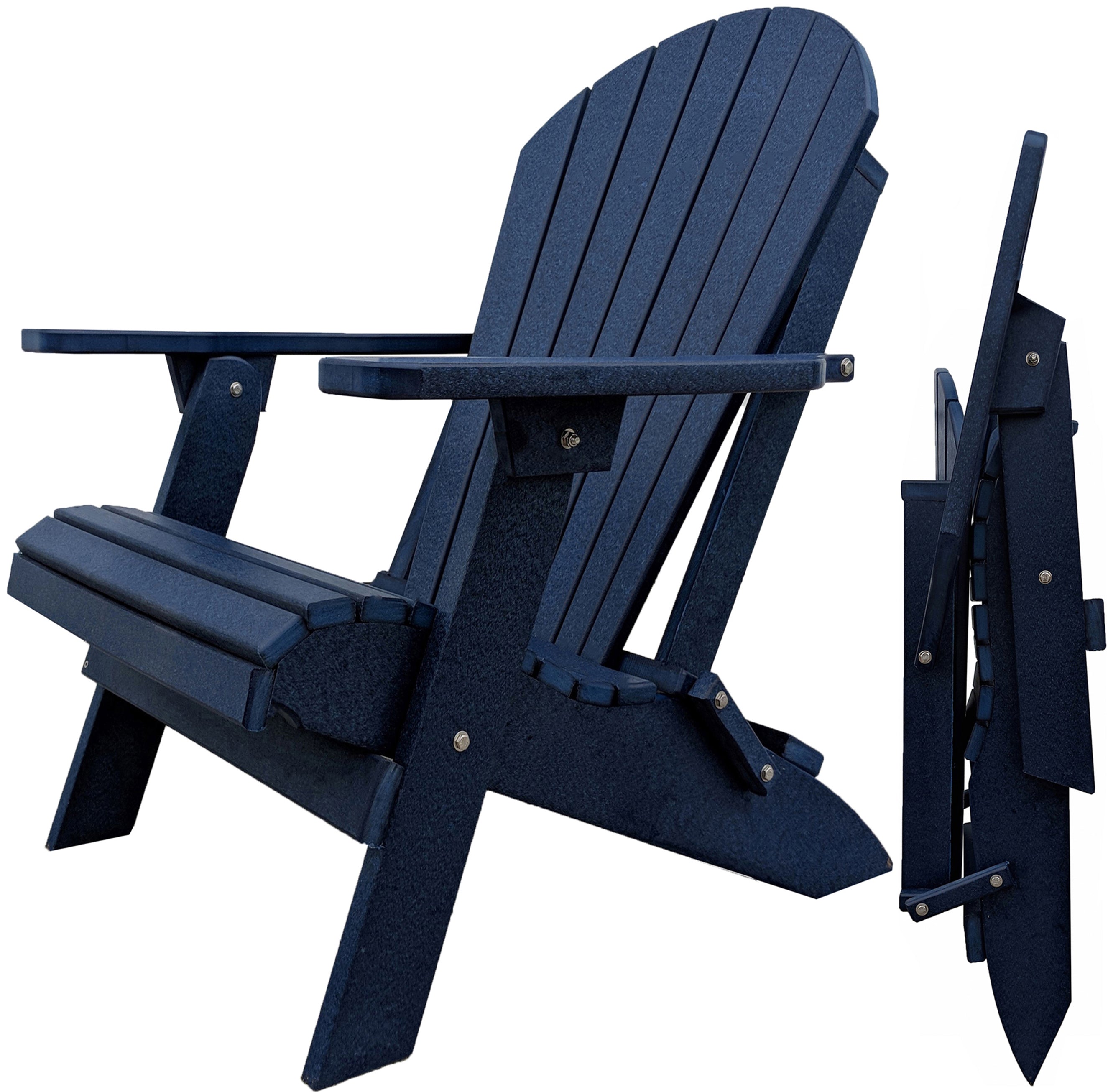 DURAWEATHER POLY® Folding Adirondack Chairs Set of 4 King-Size