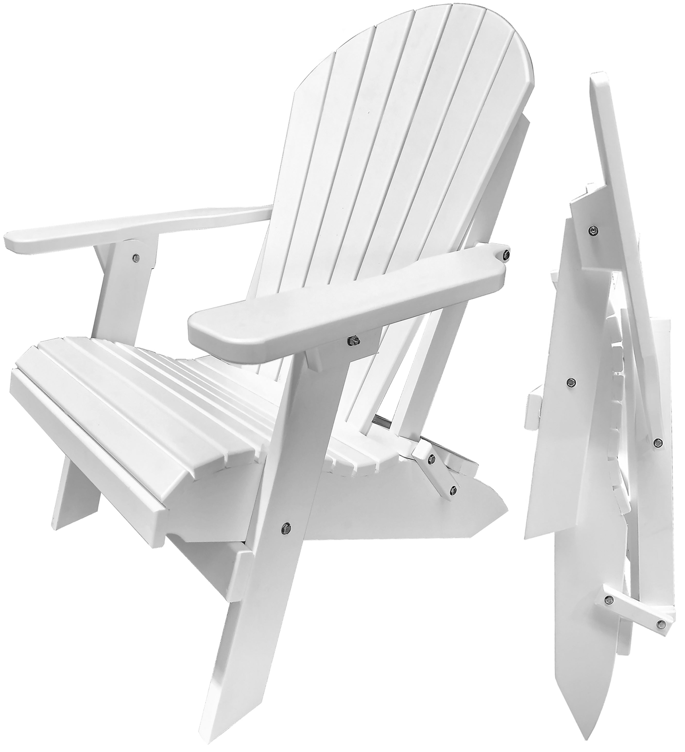 DURAWEATHER POLY® Folding Adirondack Chairs Set of 4 King-Size