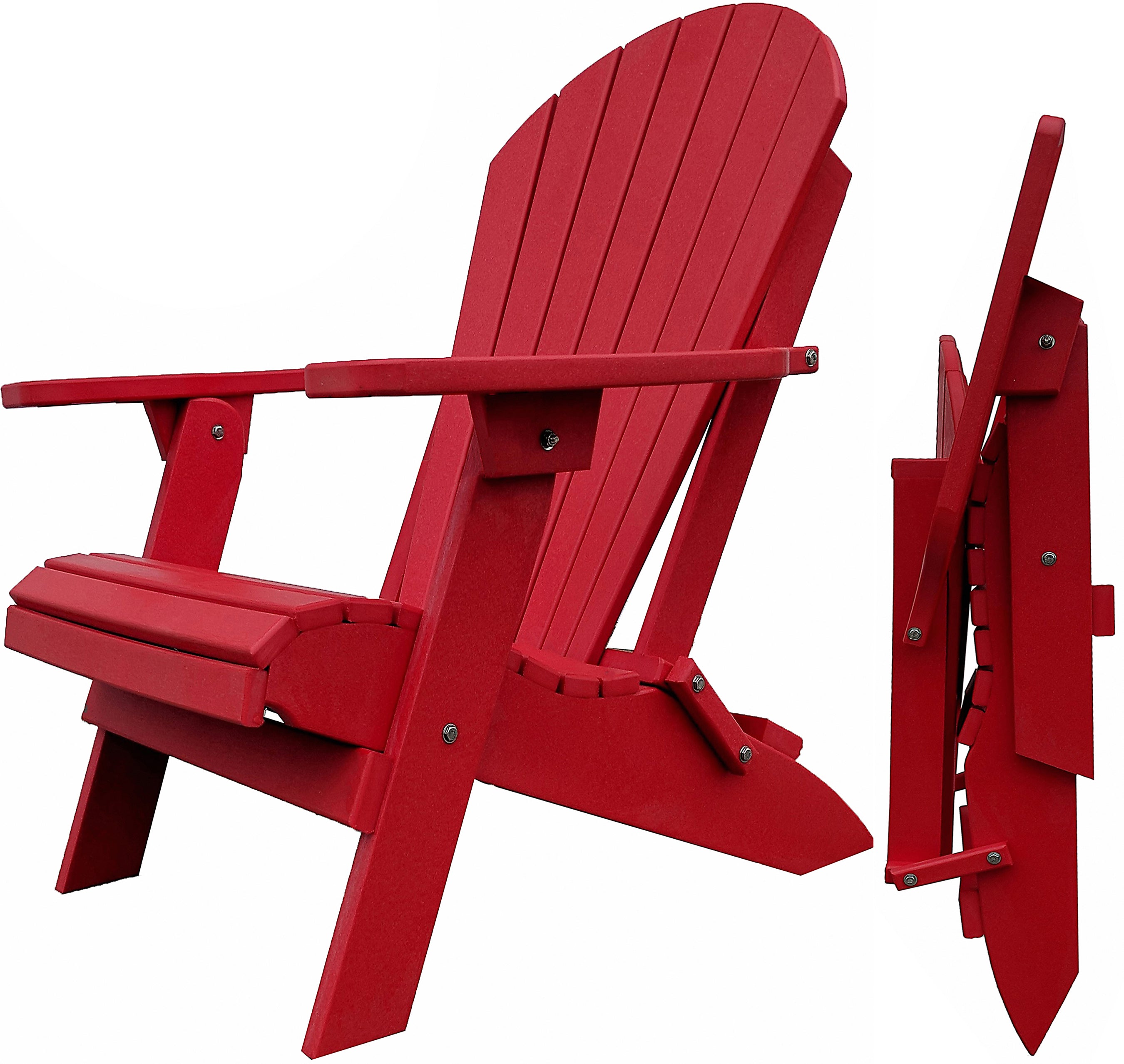 DURAWEATHER POLY® Set of 12 Folding Adirondack Chairs King Size