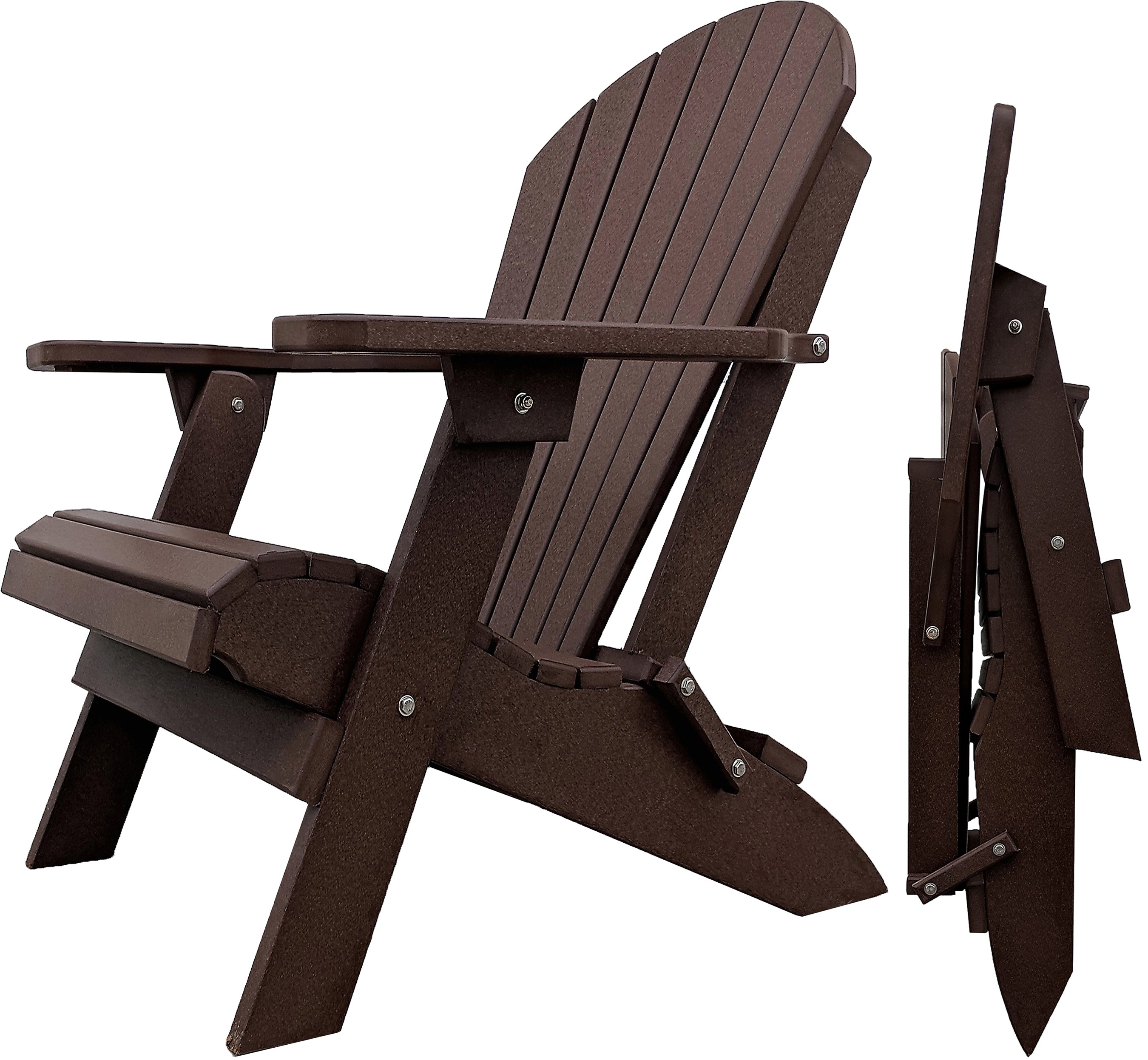 DURAWEATHER POLY® Set of 12 Folding Adirondack Chairs King Size