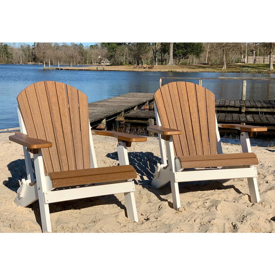 DURAWEATHER POLY® Folding Adirondack Chair With Built-in Cup Holders King-Size