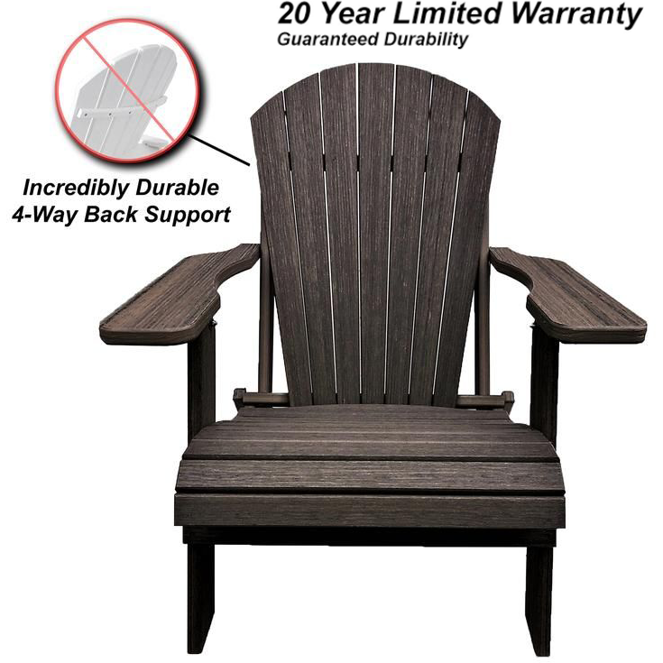 DURAWEATHER POLY® Set of 12 Folding Adirondack Chairs King Size