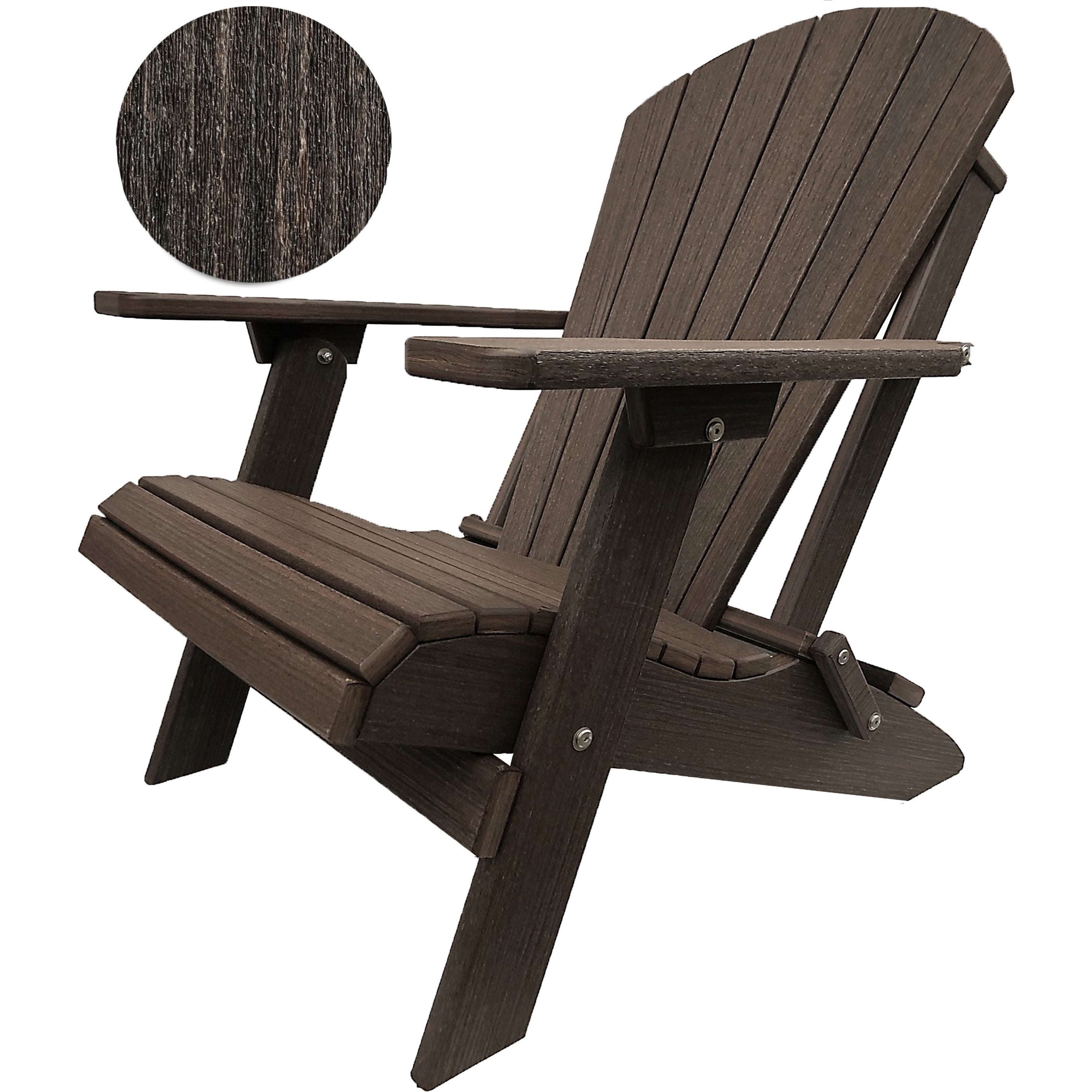 DuraWeather Poly&reg; King Size Folding Adirondack Chair