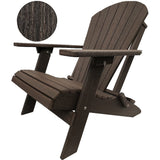 brazilian walnut duraweather king size folding adirondack chair all weather poly wood