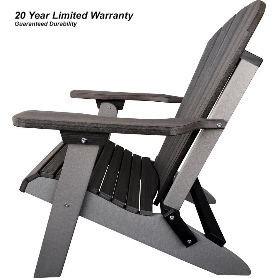 DuraWeather Poly&reg; King Size Folding Adirondack Chair