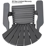 DuraWeather Poly&reg; King Size Folding Adirondack Chair - (Charcoal Grey)