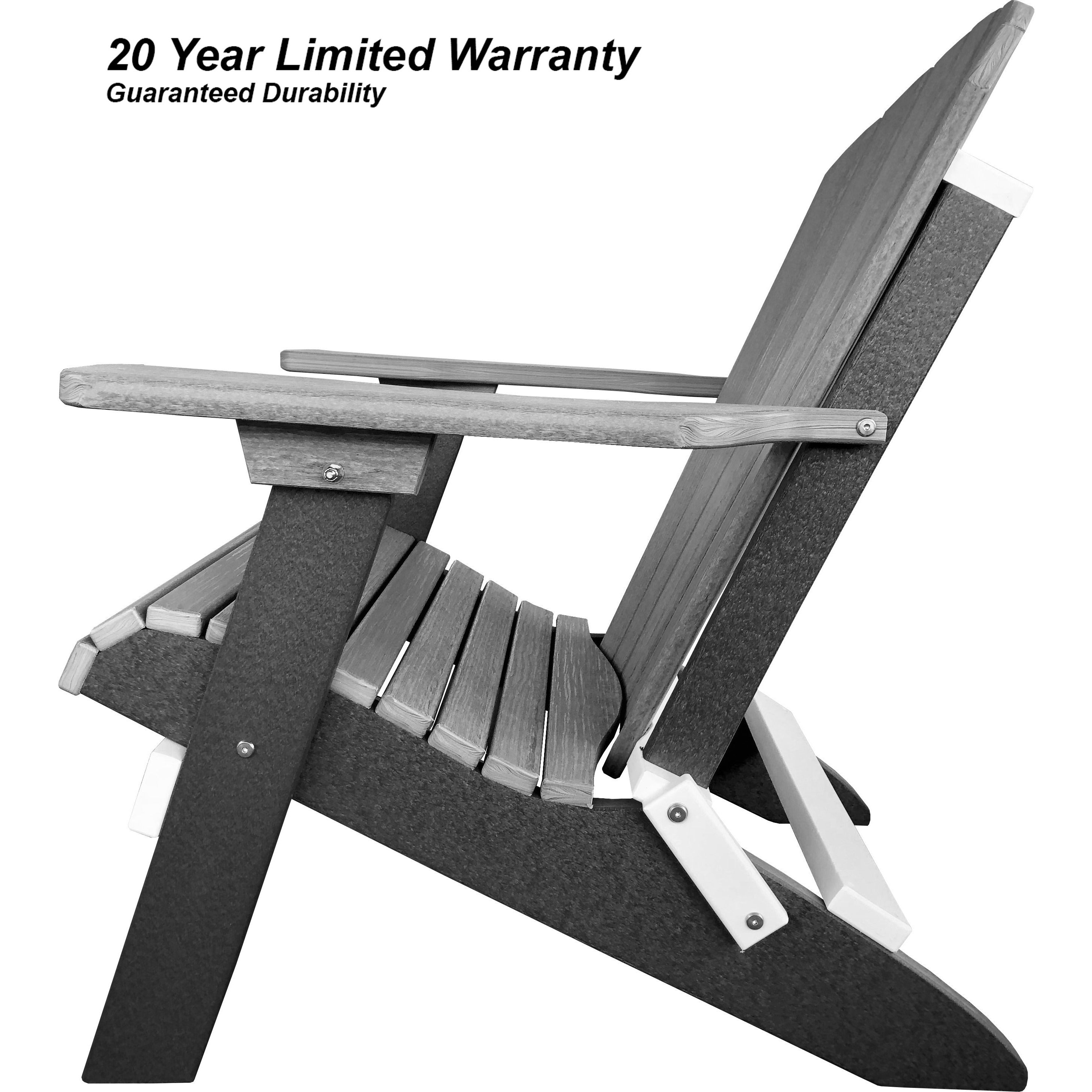 DuraWeather Poly&reg; King Size Folding Adirondack Chair