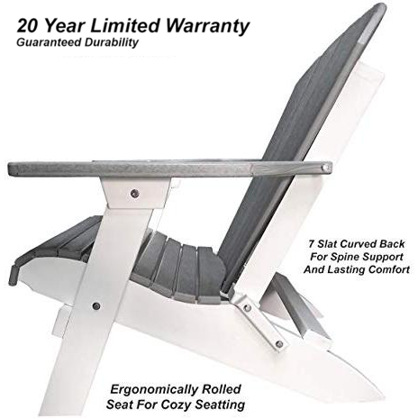 DuraWeather Poly&reg; King Size Folding Adirondack Chair