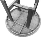 QUICK SHIP - DuraWeather Poly® Wood Grain 5pc. 46” Inch Round Hampton Adirondack Counter Height Set