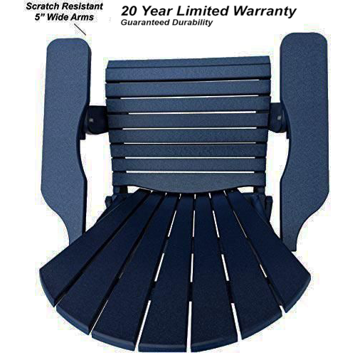 DuraWeather Poly&reg; King Size Folding Adirondack Chair