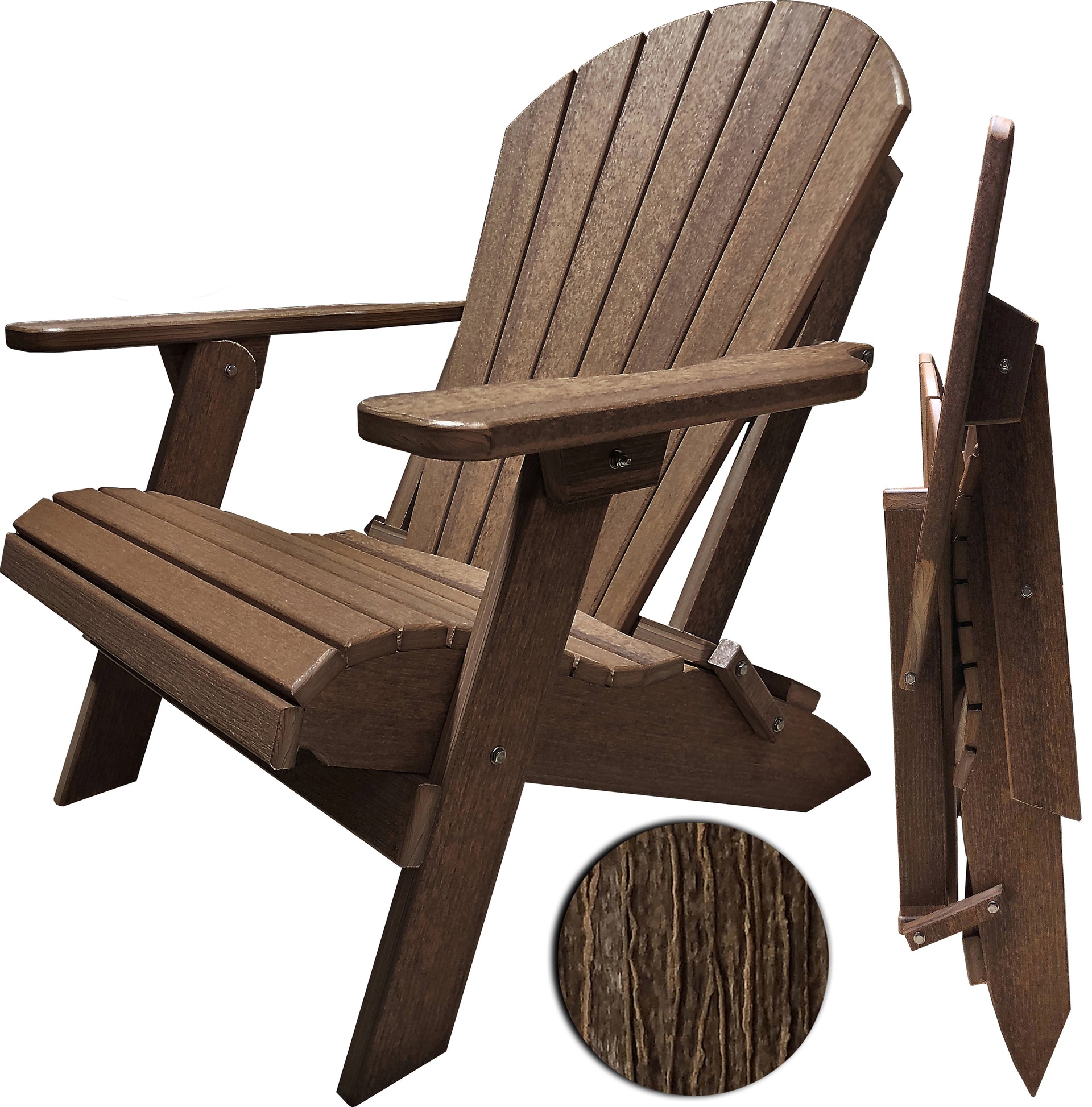 Chair King Brown Adirondack Chair DuraWeather Poly® King Size