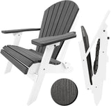 QUICK SHIP - DuraWeather Poly&reg; King Size Folding Adirondack Chair