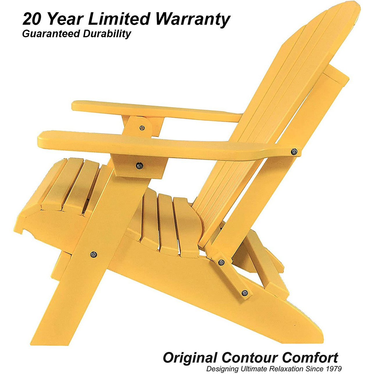 DuraWeather Poly&reg; King Size Folding Adirondack Chair